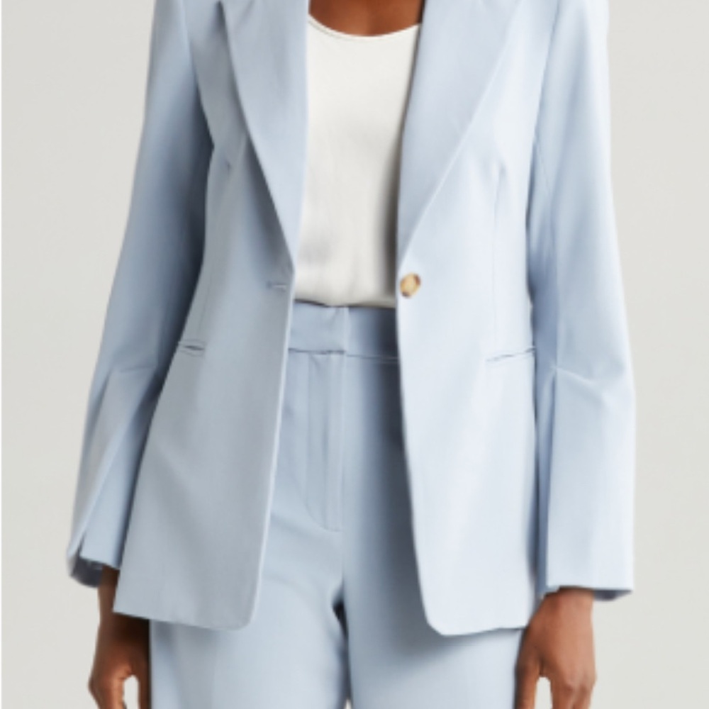 Women's Light Blue Pant Suit Set